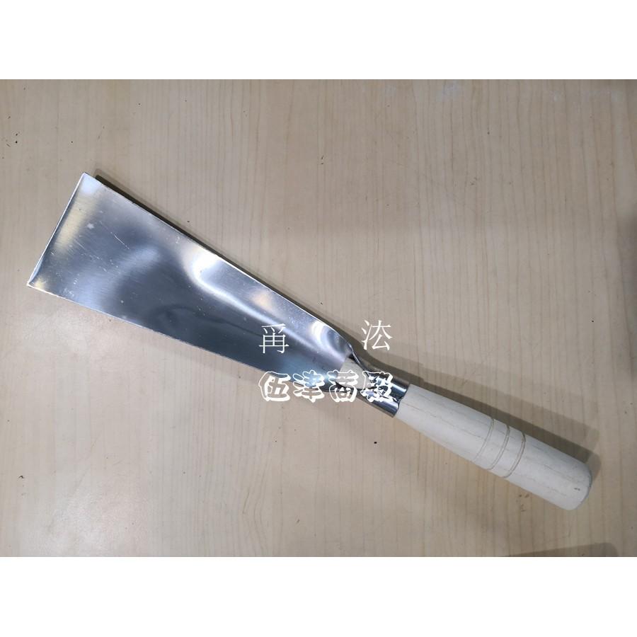 【職人の道具】木柄白鐵盆栽土挖仔  不鏽鋼木柄園藝鏟子-細節圖3