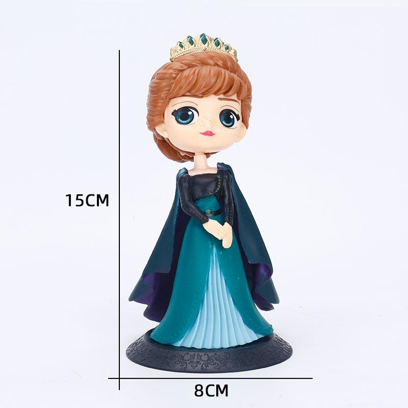 【軸心萌兔】可愛 艾莎 ELSA 公主系列 大眼睛 Q版 冰雪奇緣 安娜 模型 公仔 玩具 烘培 蛋糕 禮品 生日-細節圖3