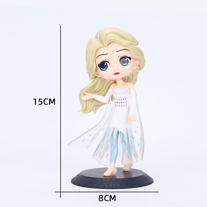 【軸心萌兔】可愛 艾莎 ELSA 公主系列 大眼睛 Q版 冰雪奇緣 安娜 模型 公仔 玩具 烘培 蛋糕 禮品 生日-細節圖6