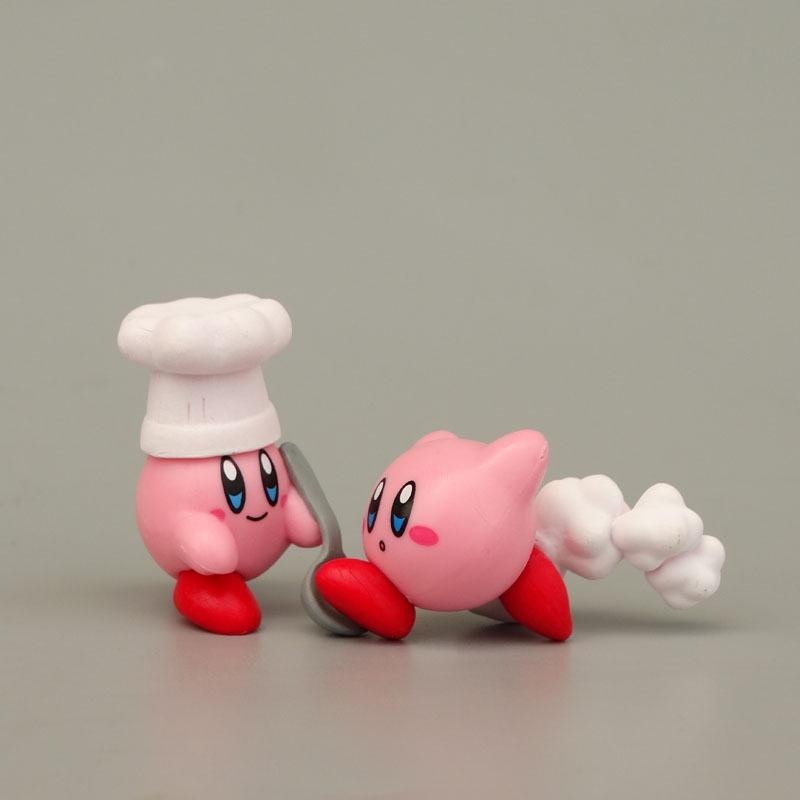 【軸心萌兔】星之卡比 杯緣子 手機架 蛋糕 烘培 廚師帽 玩具 公仔 雕像 模型 Q版 可愛 轉蛋 任天堂 遊戲 周邊-細節圖2