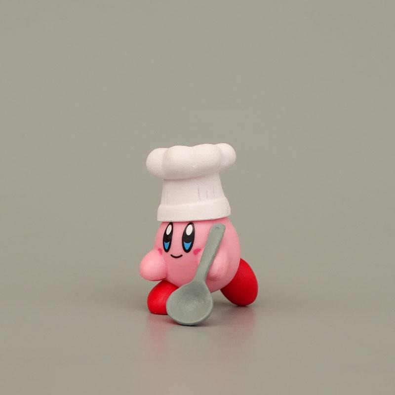 【軸心萌兔】星之卡比 杯緣子 手機架 蛋糕 烘培 廚師帽 玩具 公仔 雕像 模型 Q版 可愛 轉蛋 任天堂 遊戲 周邊-細節圖3