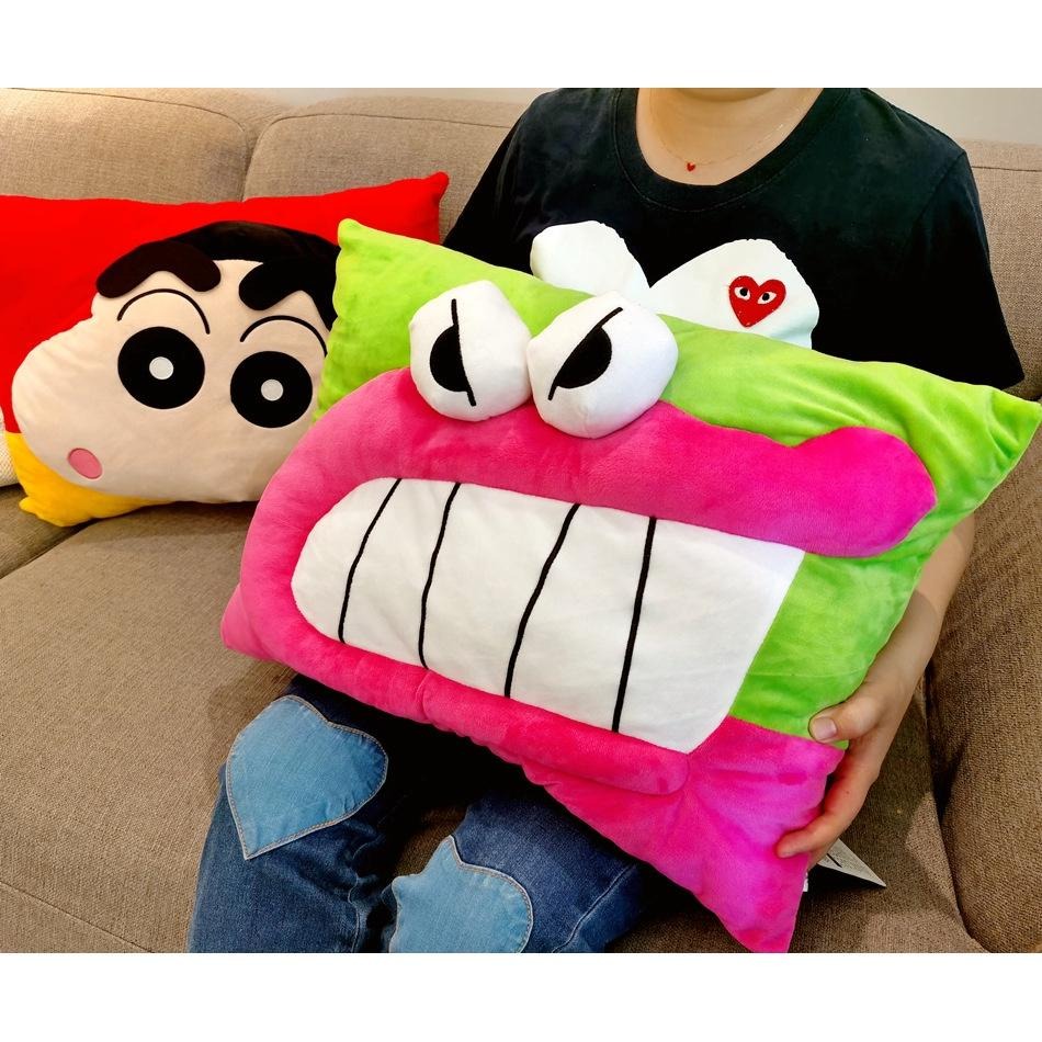 【軸心萌兔】蠟筆小新 枕頭 兒童 立體雙面 大抱枕 汽車枕 沙發枕 辦公室 床頭靠墊 日本訂單 寢具 可愛 抱枕-細節圖7