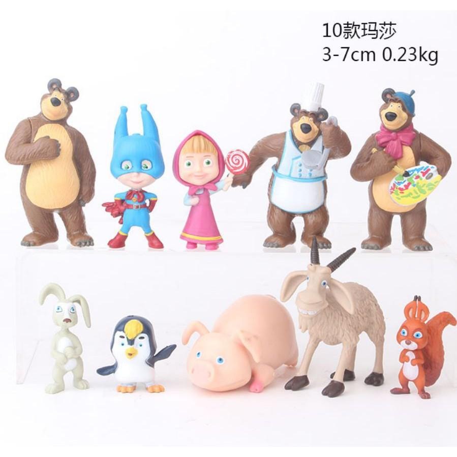 【軸心萌兔】 10款2代瑪莎  瑪莎與熊 蛋糕裝飾 蛋糕烘焙 瑪莎和熊 兒童 公仔 人偶 可愛 動物 生日禮品-細節圖8