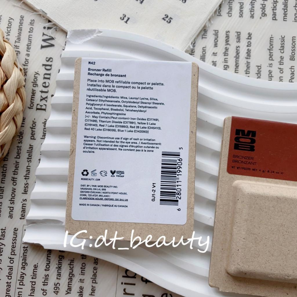 MOB Beauty 眼影 修容 腮紅 4g M42 玫瑰棕色-細節圖2