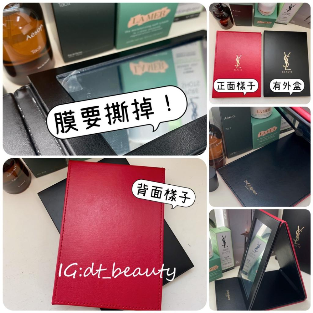 YSL 鏡子 金色鏡子 化妝鏡 鏡子 吊飾鏡子 YSL鏡子 隨身鏡子 折疊鏡 化妝鏡 立鏡 摺疊鏡 隨身鏡-細節圖4