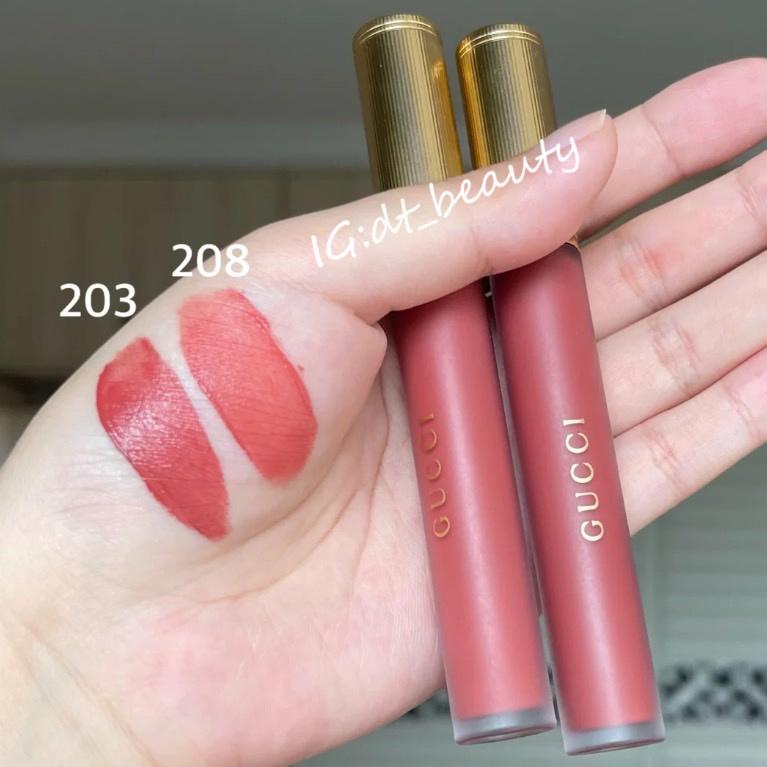 Gucci 古馳 208 唇釉 細管 傾色雲霧唇釉 霧面唇釉 208 6.5ml-細節圖2