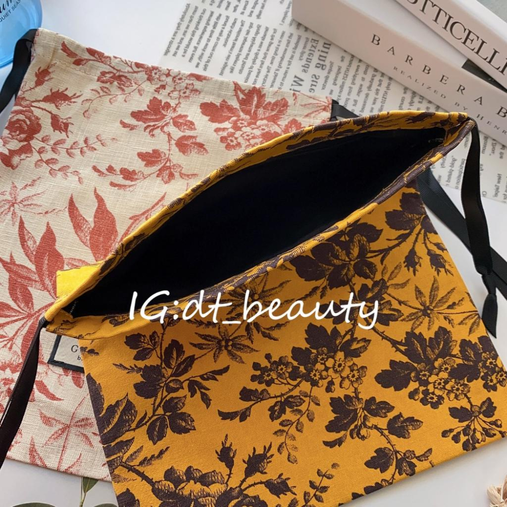 Gucci 專櫃限量贈品 古馳包 彩妝包 收納包 化妝包 刷具包 彩妝包 手提包 禮物包 古馳包-細節圖3