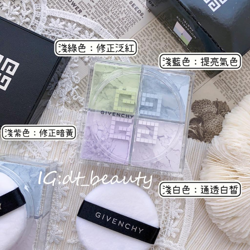 Givenchy 紀梵希 蜜粉 四宮格散粉 紀梵希 四宮格散粉 正貨 四色定妝粉持久遮瑕控油 12g-細節圖2