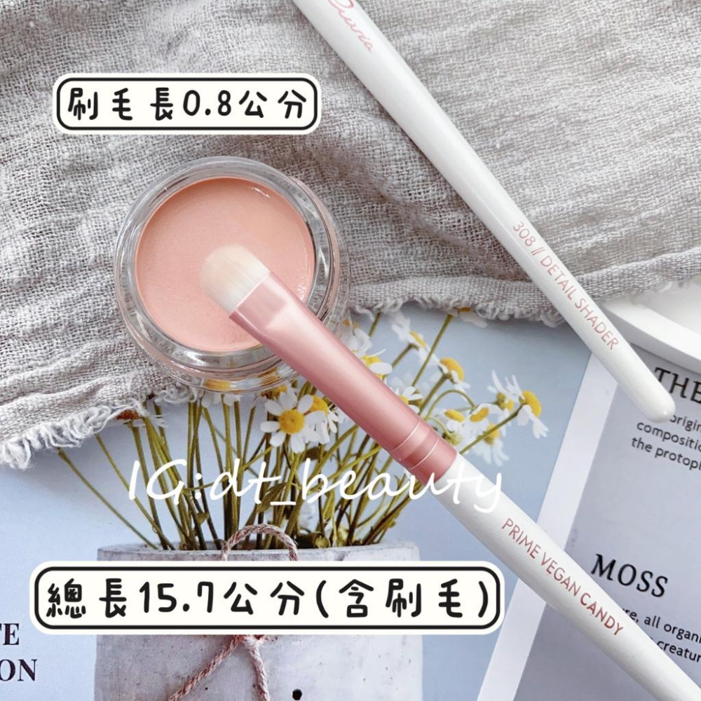 Luvia 刷具 prime vegan candy 細節眼影刷 眼影刷 小眼影刷 308 眼刷 遮瑕刷-細節圖2