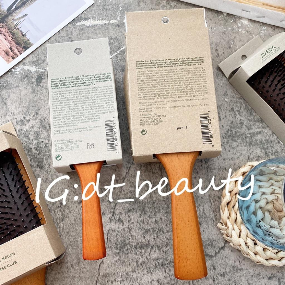 Aveda 木質髮梳子 木頭氣囊梳 木質梳子 按摩毛囊梳 靜電梳防靜電 木質髮梳 肯夢 木質梳-細節圖2