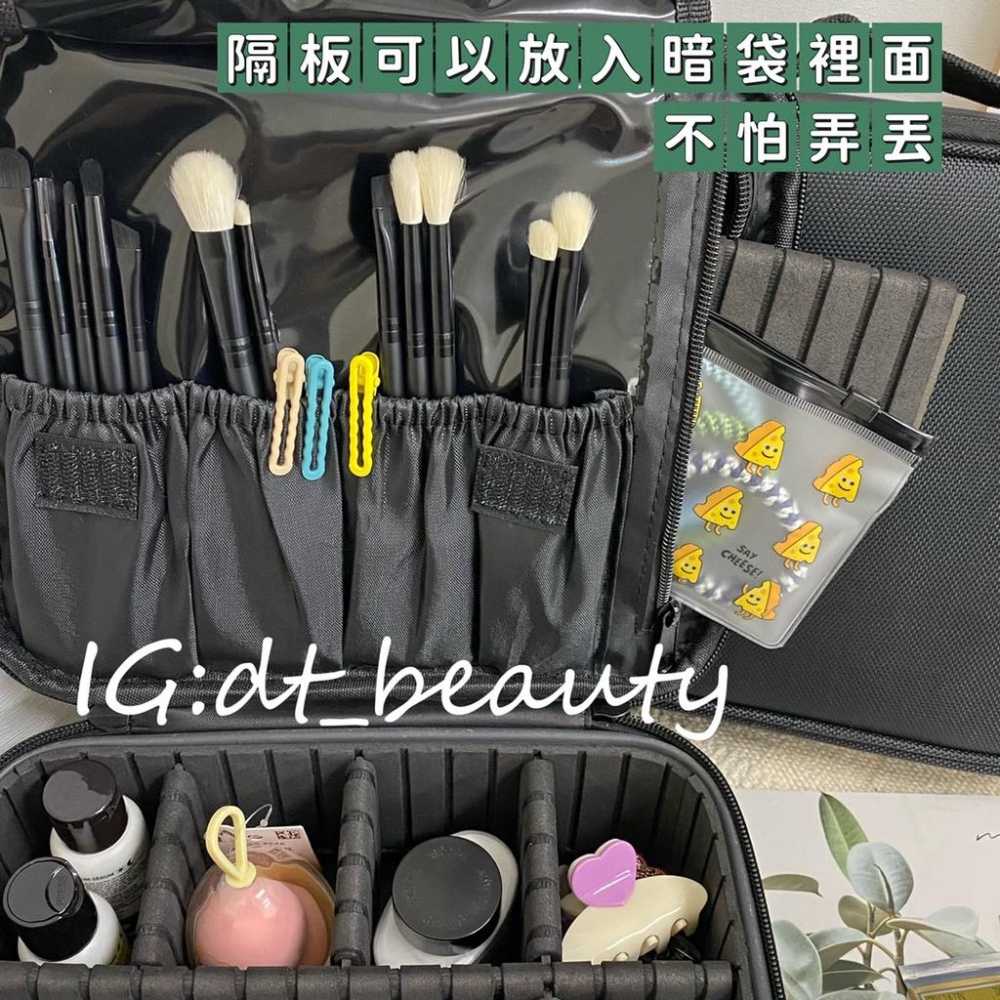 大容量化妝包🔥 多功能手提化妝包 婚秘職業化妝包 旅行方便化妝包 彩妝包 手提包 雙層包 包 外出包 收納包-細節圖4