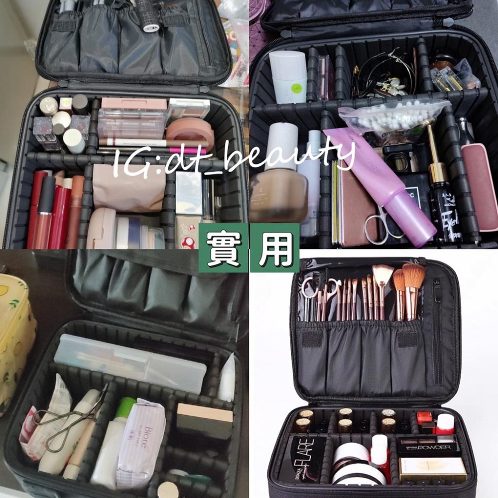 大容量化妝包🔥 多功能手提化妝包 婚秘職業化妝包 旅行方便化妝包 彩妝包 手提包 雙層包 包 外出包 收納包-細節圖7