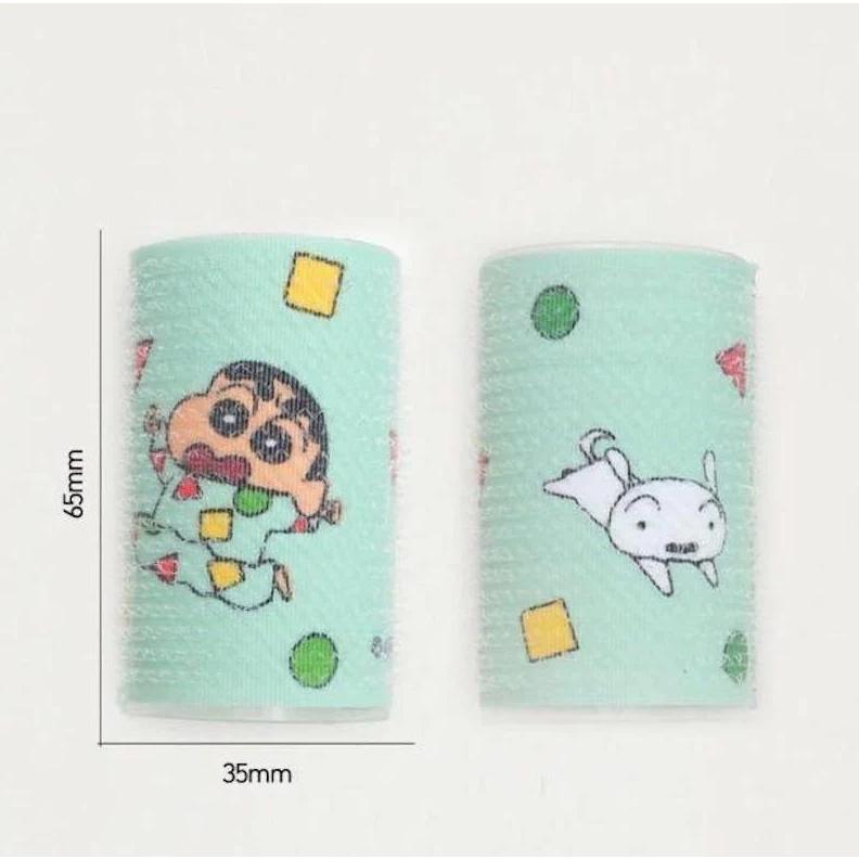 韓國 蠟筆小新 小白 髮捲 2入1組 小新髮捲 蓬鬆髮捲 睡衣小新髮捲 小白髮捲 瀏海髮捲 瀏海-細節圖3