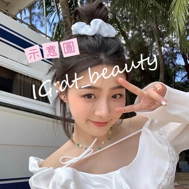 韓國髮捲 韓國髮圈 大腸圈 髮圈 髮繩 髮束 頭飾 綁頭髮 馬尾 髮飾 格子 碎花 條紋 氣質 網美 百搭 束圈-細節圖4