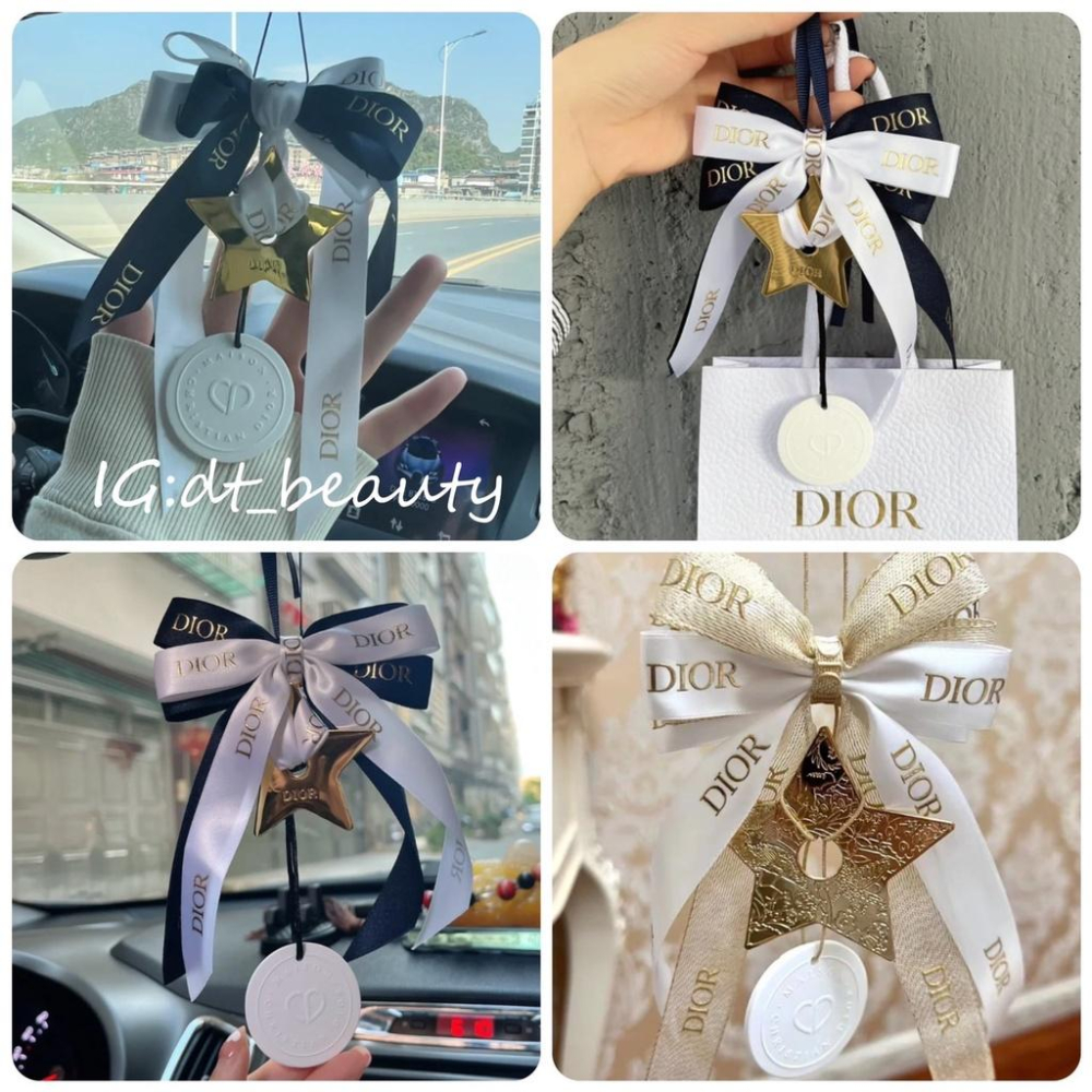 限量 現貨 Dior 迪奧 櫃姐手工製作 星星 車掛 裝飾品 禮物 配件 飾品 擴香片 香膏 吊飾 香片 香掛 鑰匙圈-細節圖8