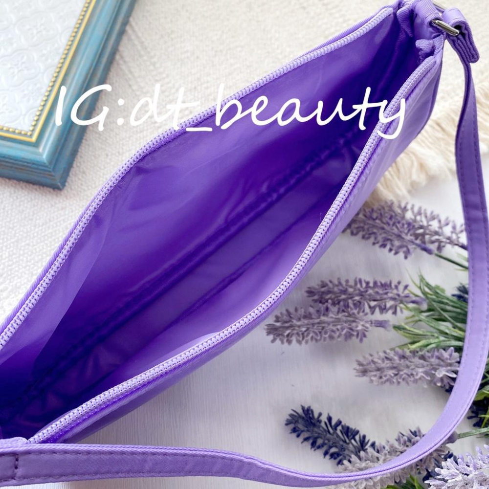 Urban decay 紫色 化妝包 腋下包 收納包 包 手提包 外出包 彩妝包 薰衣草紫 文具包-細節圖2