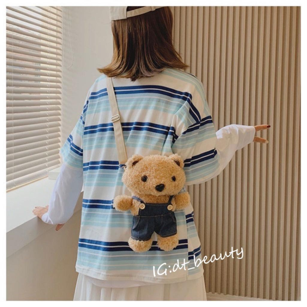 滴姊選品❤ 可愛小熊包包 小熊包 側背包 小熊毛絨包 熊熊收納包 可愛少女心化妝包 女孩包 化妝包-細節圖6