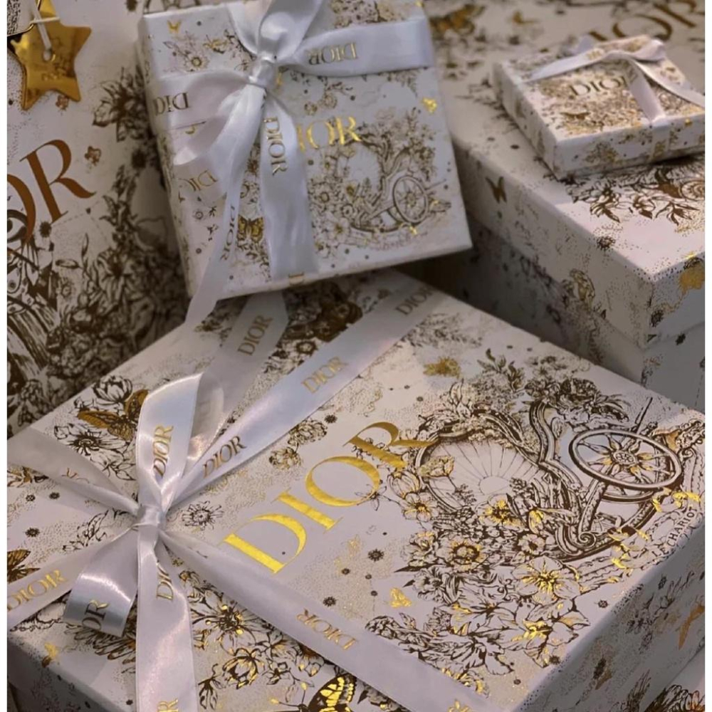 現貨 dior 精品 紙袋 精品櫃紙袋 專櫃紙袋 dior紙袋 dior 手提袋 緞帶 精品櫃 白金紙袋 聖誕紙袋-細節圖5