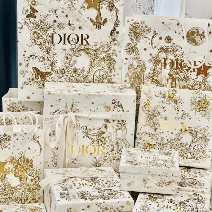現貨 dior 精品 紙袋 精品櫃紙袋 專櫃紙袋 dior紙袋 dior 手提袋 緞帶 精品櫃 白金紙袋 聖誕紙袋-細節圖8