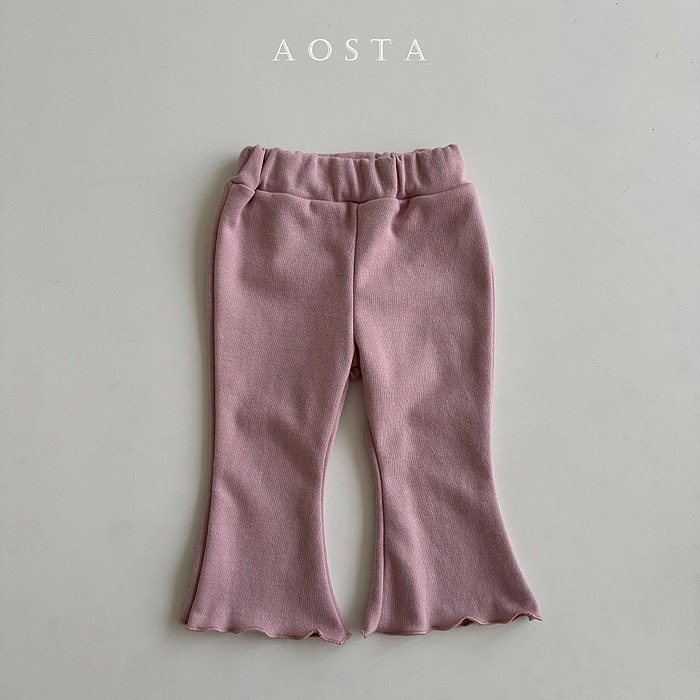 Aosta / 春‧捲邊素色喇叭褲-細節圖2