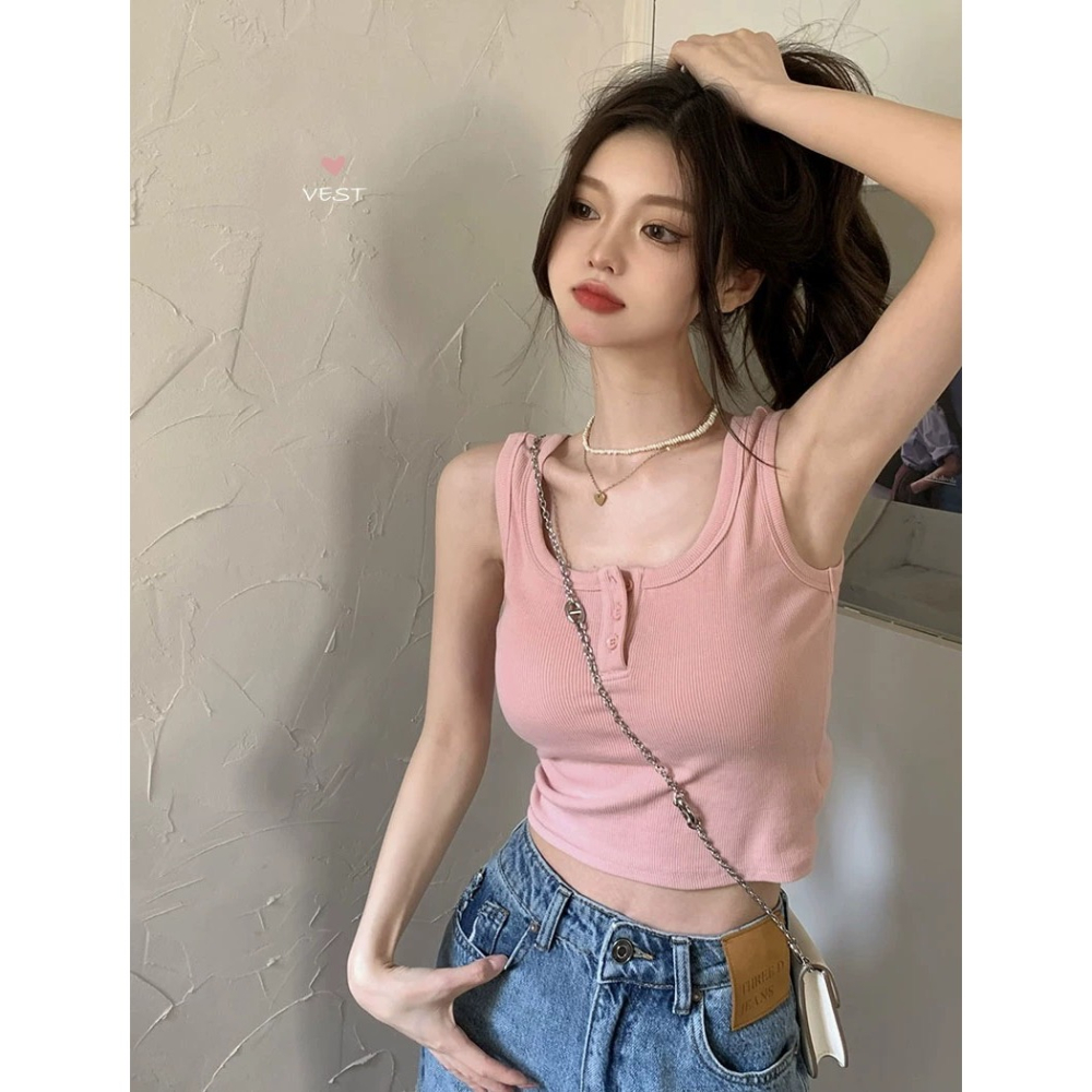 美式外穿小吊帶背心-細節圖3