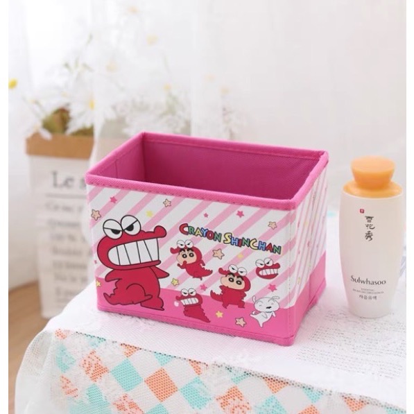 蠟筆小新桌面收納盒 整理盒 可折疊收納盒-規格圖1