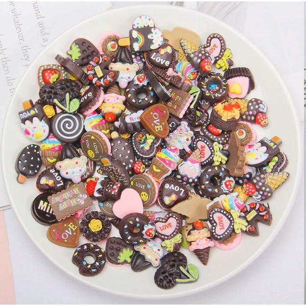 手機殼飾品配件  奶油膠配件 多款造型【材料配件】咕卡 咕盤 咕卡裝飾 材料貼片 樹脂配件 手工  奶油膠材料包 卡通-細節圖4