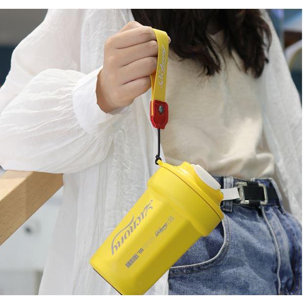 保溫杯INS隨行杯 不鏽鋼保溫杯 316內膽 咖啡杯  雙層真空保溫瓶 環保杯 辦公室飲料杯 交換禮物-細節圖3