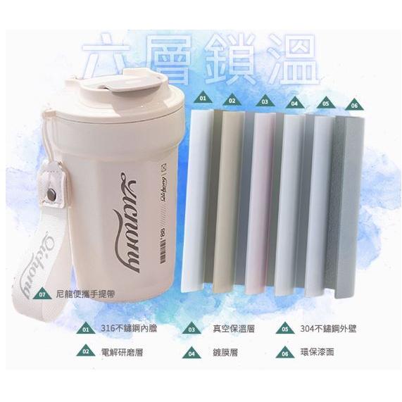 保溫杯INS隨行杯 不鏽鋼保溫杯 316內膽 咖啡杯  雙層真空保溫瓶 環保杯 辦公室飲料杯 交換禮物-細節圖8