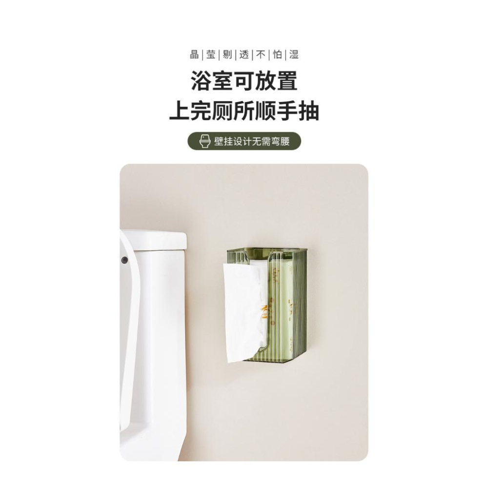 文創面紙盒👍 紙巾盒 壁掛 口罩收納盒 洗臉巾口罩收納盒 家用 廚房倒掛 開口 透明紙抽盒 面紙盒-細節圖4