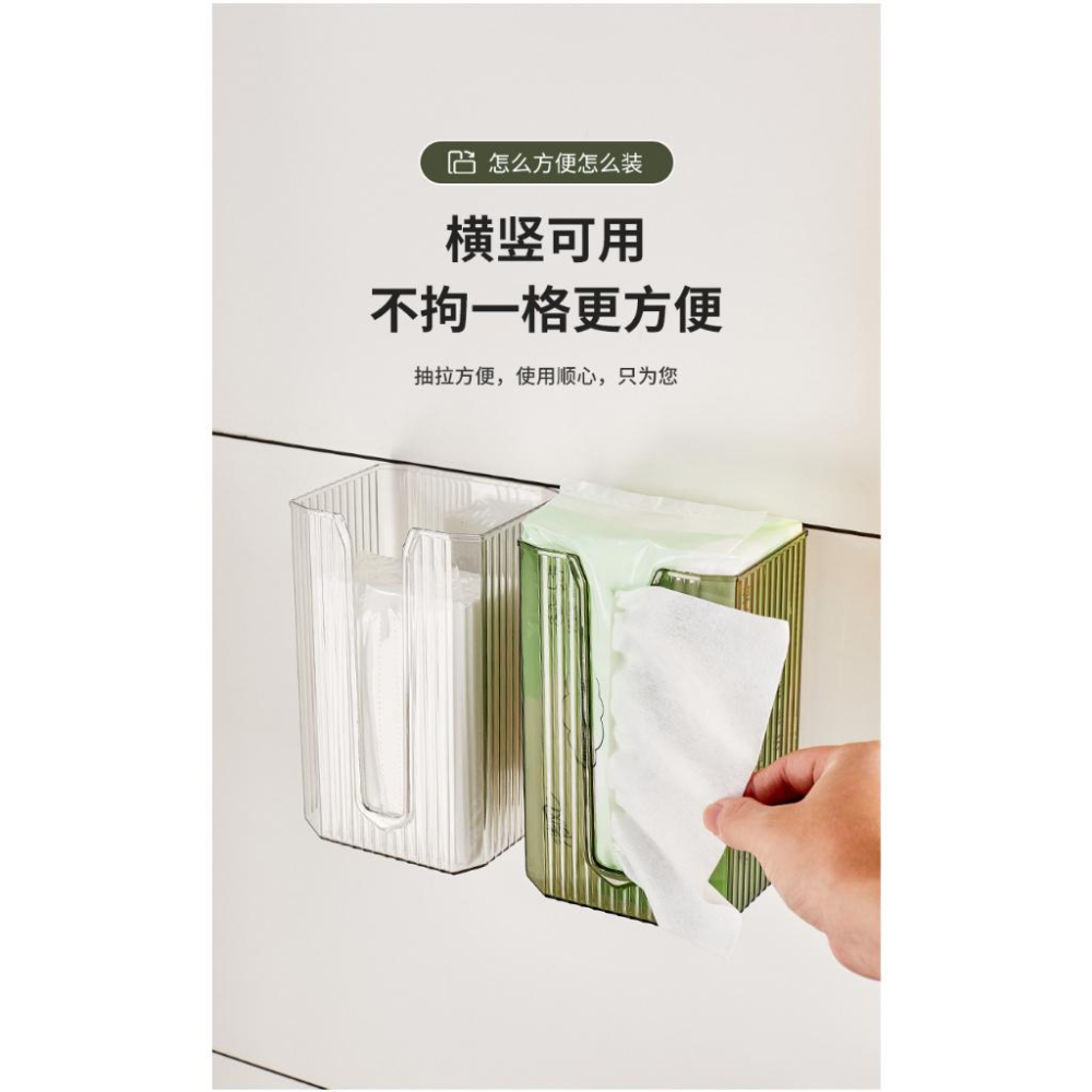 文創面紙盒👍 紙巾盒 壁掛 口罩收納盒 洗臉巾口罩收納盒 家用 廚房倒掛 開口 透明紙抽盒 面紙盒-細節圖6