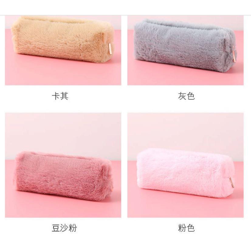 毛絨筆袋 化妝包 筆袋 少女心學生簡約 收納袋 韓版創意筆盒 小清新可愛女孩毛絨 八角筆袋 少女心 學生簡約收納袋-細節圖4