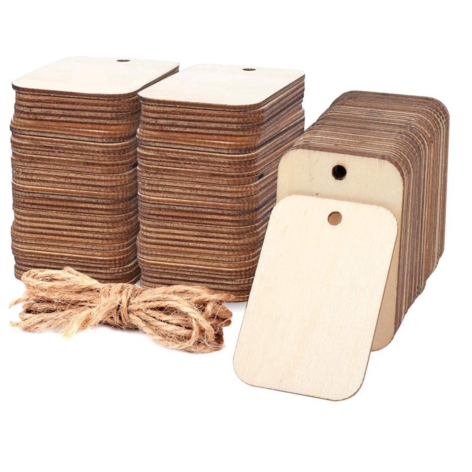 現貨方形吊牌 實木手寫彩繪DIY木牌 聖誕裝飾 木質標籤 裝飾標識牌 吊牌 實木 手寫彩繪 DIY木牌-細節圖5