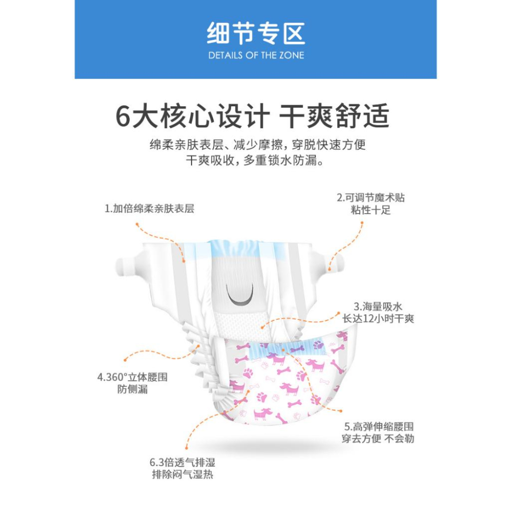 寵物紙尿褲 寵物尿布 狗尿布 外出褲 母狗尿布 狗狗生理褲 狗狗尿布 狗狗紙尿褲 紙尿布 狗狗紙尿布-細節圖3