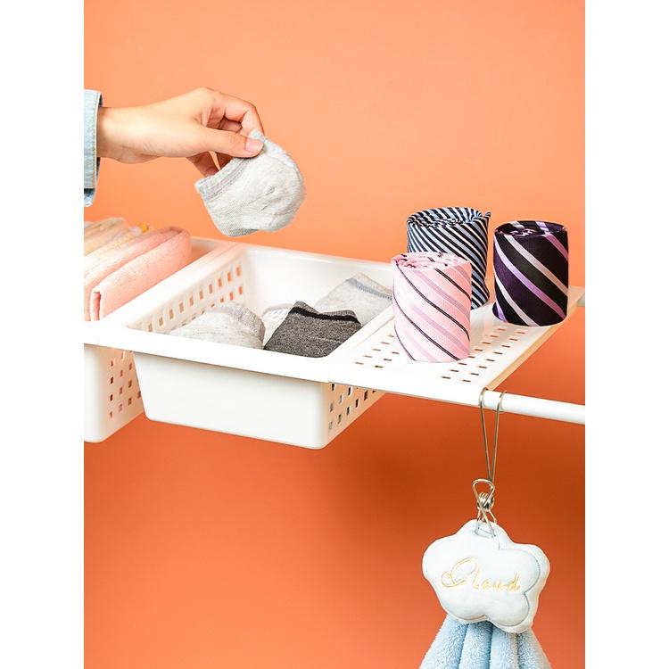 伸縮桿置物架 收納籃 置物架 掛籃 日式收納 浴室收納 櫥櫃收納 分層置物架 廚房收納 掛勾收納-細節圖6