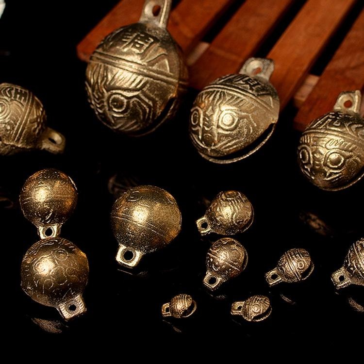化五黃煞銅鈴 虎頭鈴鐺   寵物鈴鐺吊飾 掛飾門鈴 保平安 風水開運吉祥物 辟邪化煞鎮宅護身  廟會 抬轎鈴小孩腳鈴手鈴-細節圖5