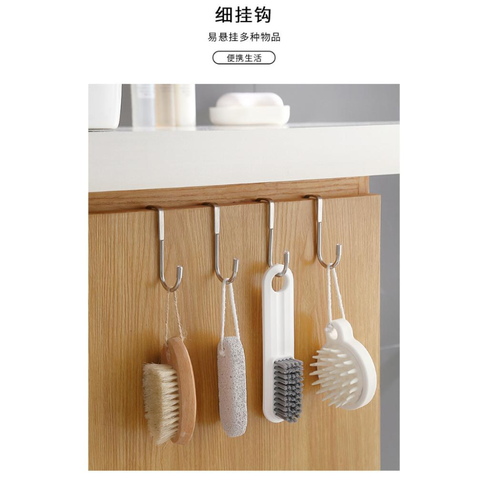 雙勾免打孔s形勾 不銹鋼S型掛鉤 免打孔304不銹鋼雙s鉤 多用雙頭掛鉤 雙s鉤廚房浴室櫥櫃門背式門後掛鉤-細節圖6