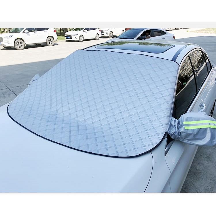 汽車遮陽罩 雪擋罩 汽車前擋風玻璃罩 隔熱磁性雪擋 9個磁鐵 帶後視鏡罩 加厚款雪擋 雪地-細節圖2