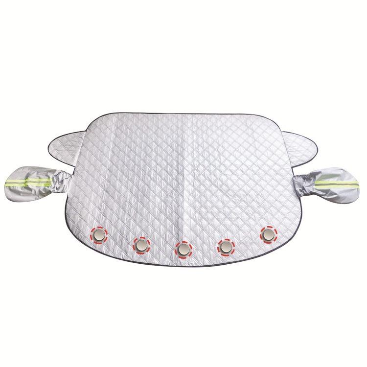 汽車遮陽罩 雪擋罩 汽車前擋風玻璃罩 隔熱磁性雪擋 9個磁鐵 帶後視鏡罩 加厚款雪擋 雪地-細節圖9