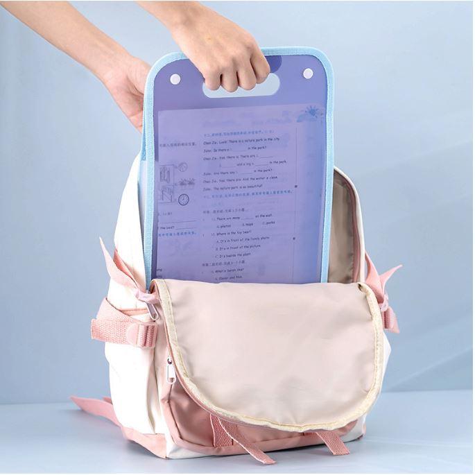 A4文件夾 單色豎式按扣 多層插頁文件袋 試卷整理 收納神器 大容量資料袋 考捲分類 講義分類 開學-細節圖6