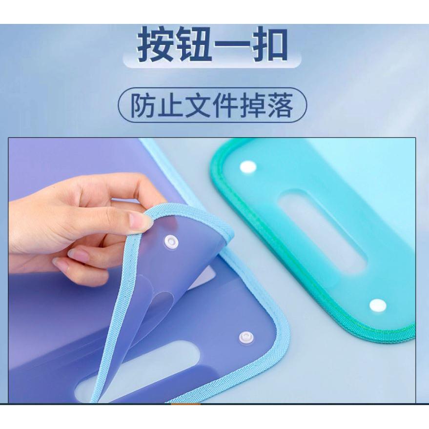 A4文件夾 單色豎式按扣 多層插頁文件袋 試卷整理 收納神器 大容量資料袋 考捲分類 講義分類 開學-細節圖8