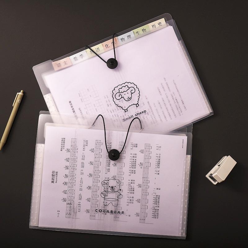 a4透明磨砂文件夾👍 12格風琴資料袋  大容量 學生資料 試卷 收納袋 塑膠 多層分類 風琴包12格-細節圖7