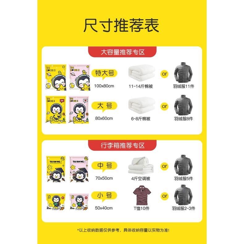 可愛真空壓縮袋👍 可抽氣 打包宿舍 棉被收納袋 套件大號 加厚真空袋棉被 衣物壓縮袋 旅行收納袋 出國-細節圖7
