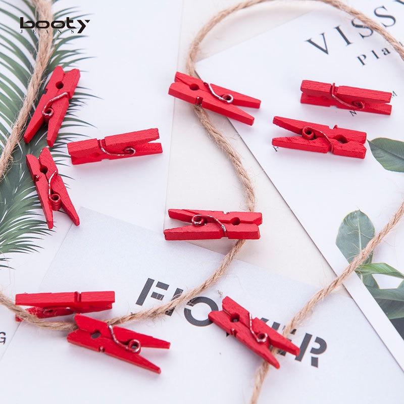 彩色相片夾子10入賣 隨手夾~菜盤夾~許願夾~MEMO夾~文件夾  木夾子小夾子 相片裝飾照夾-細節圖5