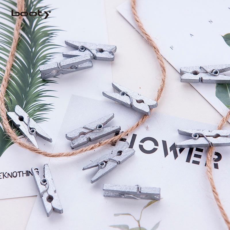 彩色相片夾子10入賣 隨手夾~菜盤夾~許願夾~MEMO夾~文件夾  木夾子小夾子 相片裝飾照夾-細節圖8