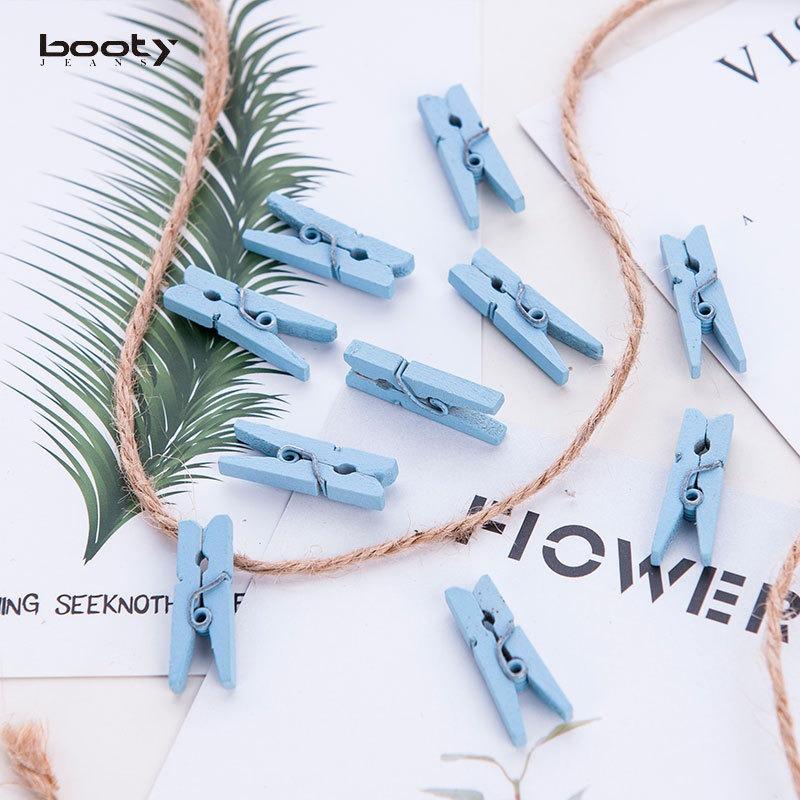 彩色相片夾子10入賣 隨手夾~菜盤夾~許願夾~MEMO夾~文件夾  木夾子小夾子 相片裝飾照夾-細節圖9