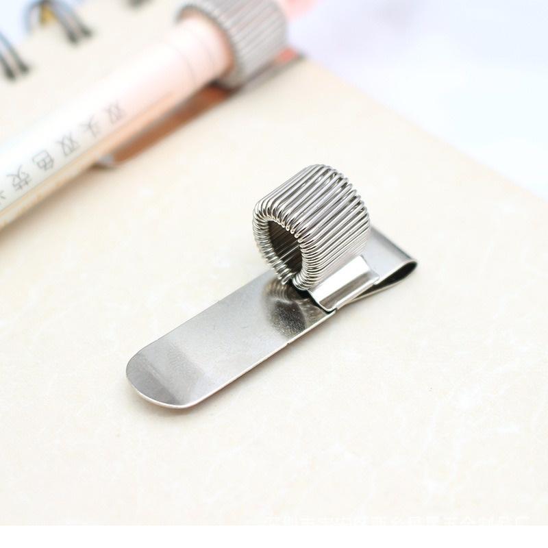 不銹鋼彈簧筆夾 固定筆扣   金屬筆夾 新款創意筆記本配件 方便攜帶 學生必備  業務專用-細節圖5