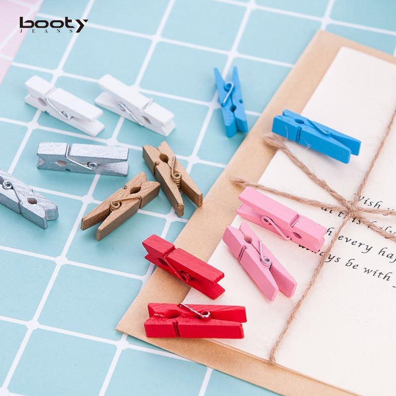 彩色小木夾 相片夾 裝飾夾 夾子 彈力夾 開口夾 線夾 防風彈力夾 木頭夾 木質夾 小夾子 木夾 文具夾-細節圖2