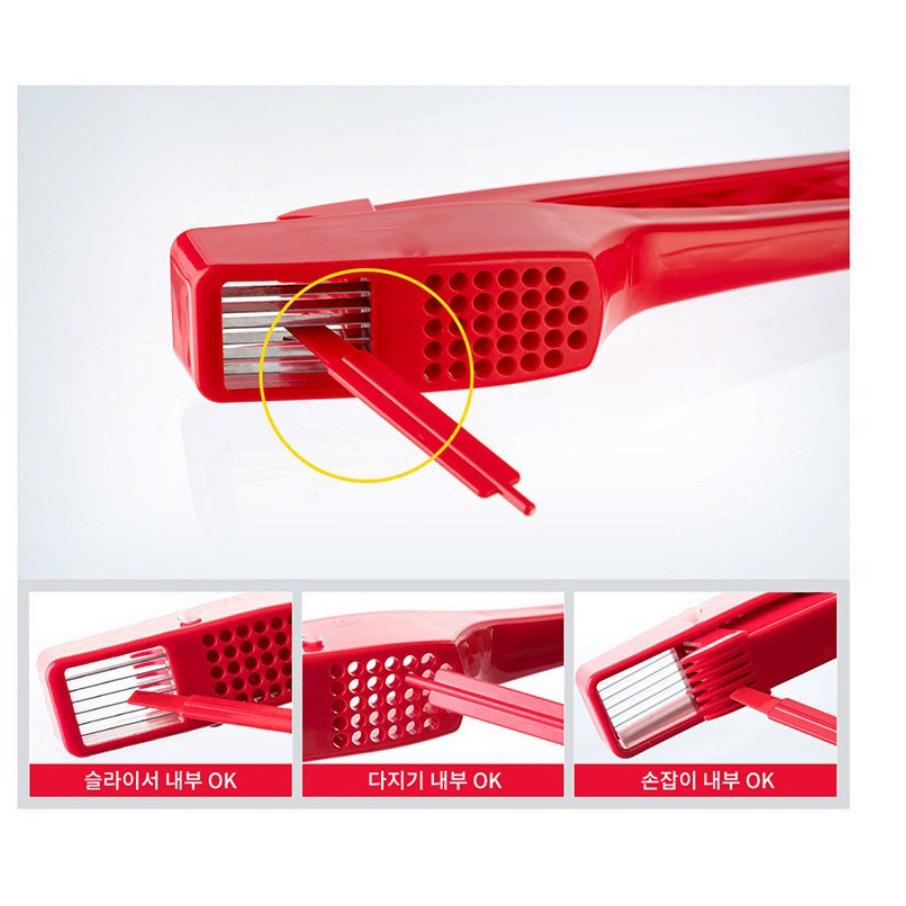 兩用二合一壓蒜泥器 廚房小物  韓國爆款 塑料手動搗蒜器 壓泥 可切片 家用大蒜蒜蓉器神器-細節圖6