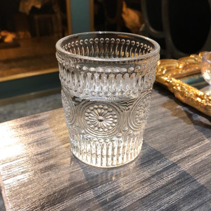 歐式宮廷復古 浮雕玻璃杯 歐式 復古玻璃杯 玻璃杯 水杯 杯子  浮雕玻璃杯威士忌杯-細節圖5